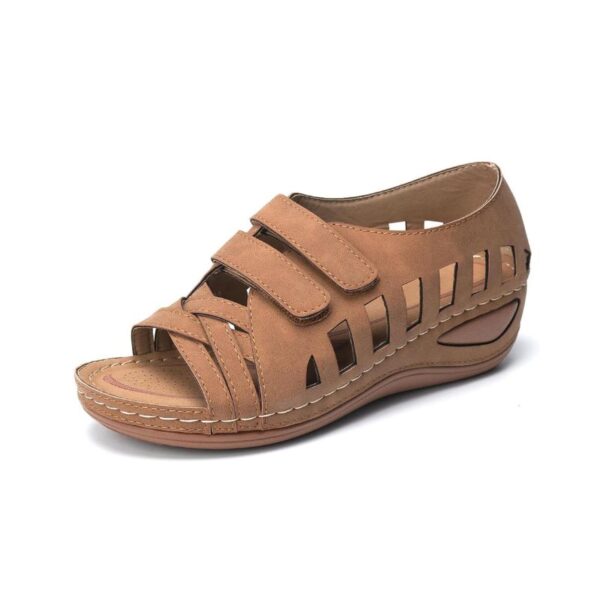 Sandale Orthopédique Femme Style Gladiateur, sandales style gladiateur marron