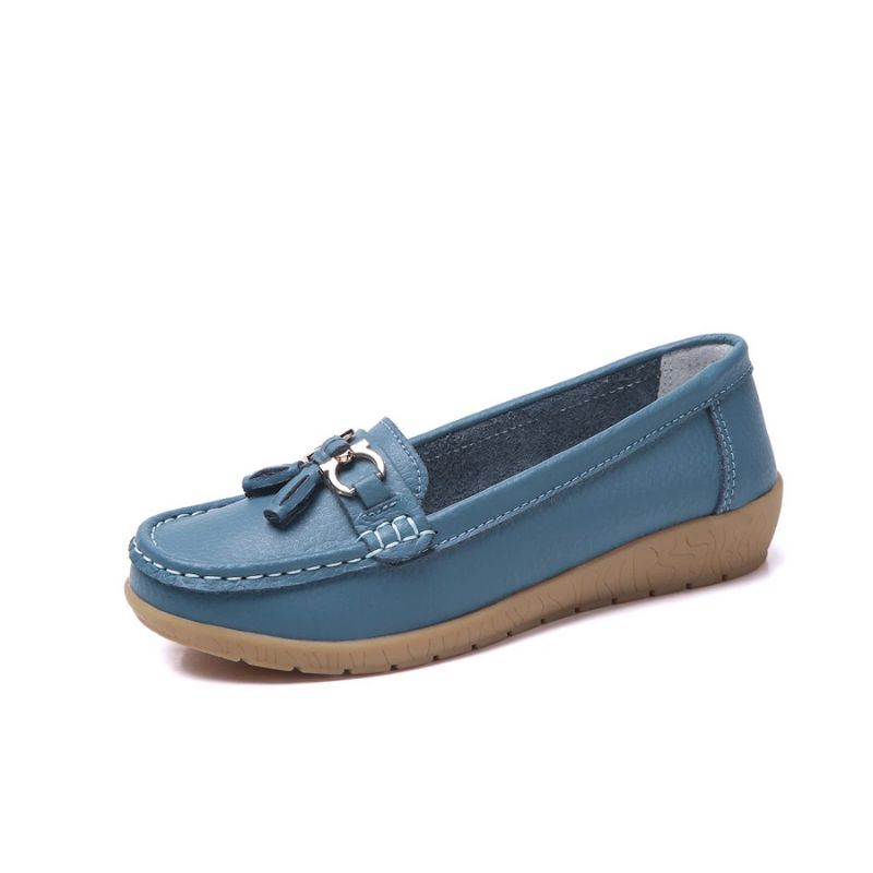 Mocassin Orthopédique Femme à Enfiler, mocassin bleu