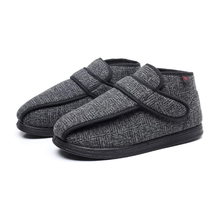 Chausson Orthopédique Femme Doux et Confortable, chausson montée gris