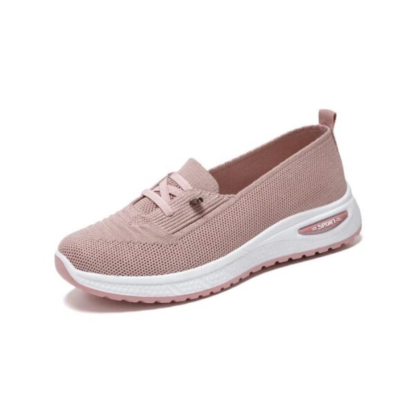 Basket Orthopédique Femme en Maille à plateforme, sandales légères ortho rose