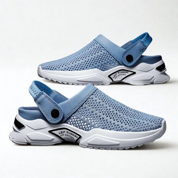 Sabot Orthopédique Homme Respirant, sabot bleu à enfiler