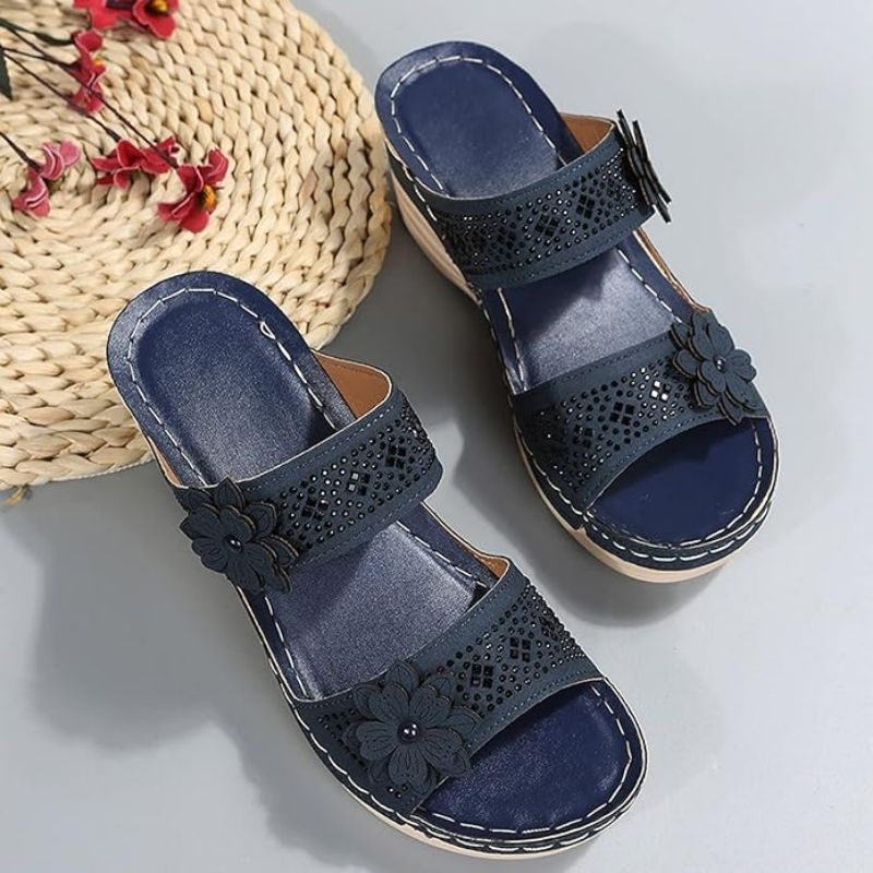 Sandale Orthopédique Femme Confort à Fleurs – Image 8