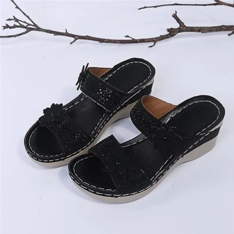 Sandale Orthopédique Femme Confort à Fleurs – Image 11