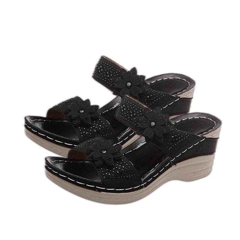 Sandale Orthopédique Femme Confort à Fleurs – Image 13