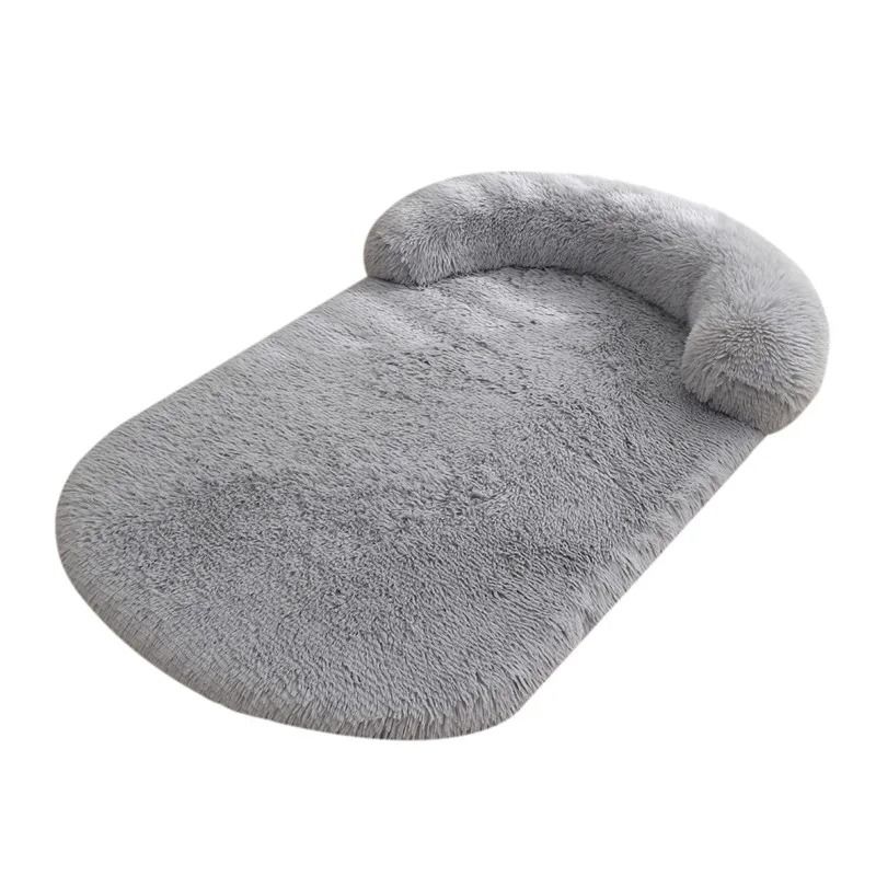 Tapis Orthopédique Chien en Fourrure Lavable, Tapis Orthopédique Gris