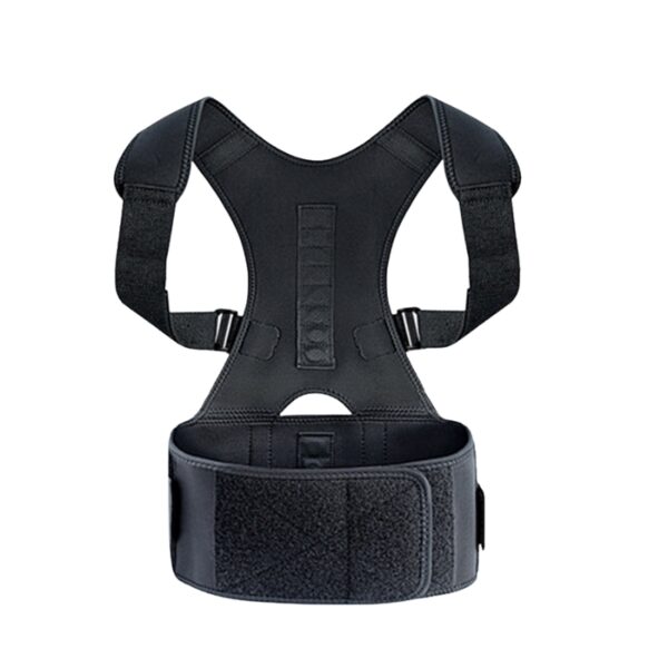 Gilet Orthopédique avec Attelle Dorsale et Soutien Magnétique, Gilet Orthopédique Noir