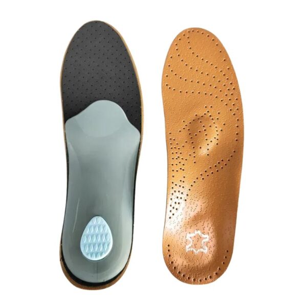 Semelle Orthopédique Pied Plat Confort Cuir, semelle en cuir, semelle cuir marron