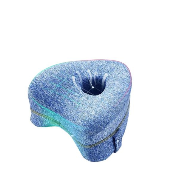 Coussin Orthopédique de Jambe Soulage Douleur, coussin bleu