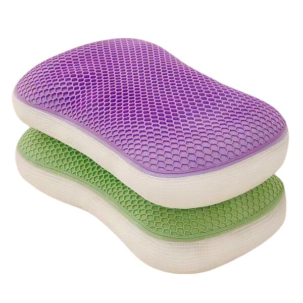 Oreiller Orthopédique Confortable, oreiller violet et vert