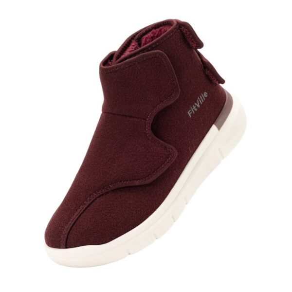 Botte Orthopédique Femme Ultra-Confort Doublée, Botte Orthopédique Rouge